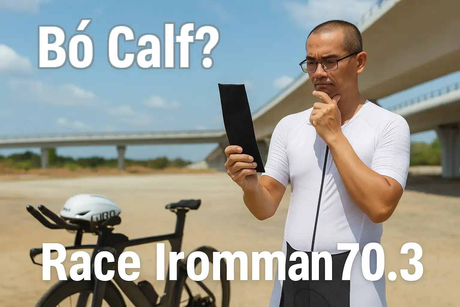 ưu điểm nhược điểm khi dùng bó bắp chân calf sleeves trong ngày thi đấu Ironman 70.3 Việt Nam