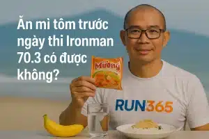 Ăn mỳ tôm trước ngày race Ironman chạy Marathon có được không