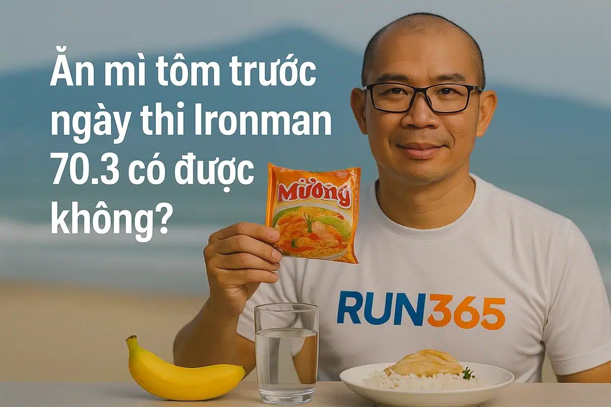 Ăn mỳ tôm trước ngày race Ironman chạy Marathon có được không